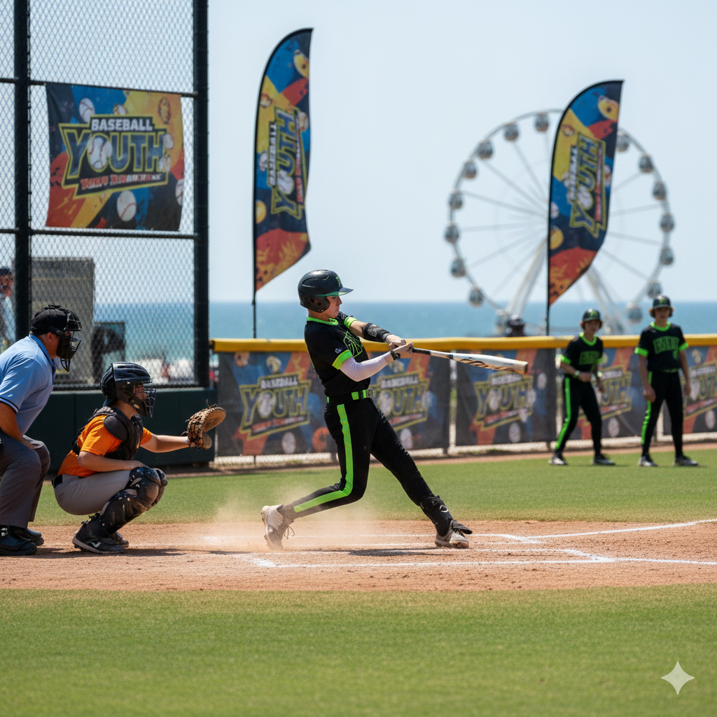 Baseball World Series - Beach tournament with ferris wheel