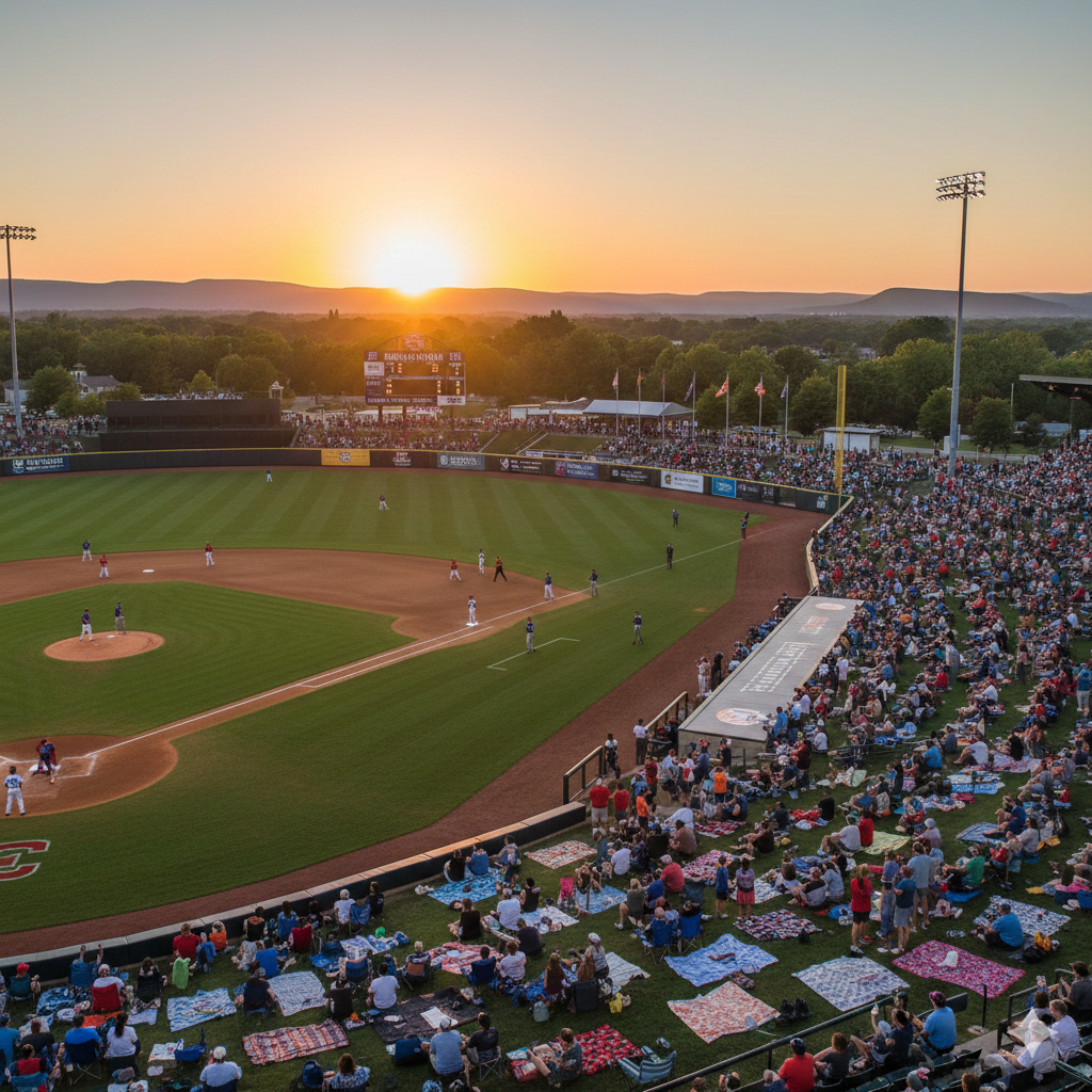Little League World Series - Sunset stadium with crowds